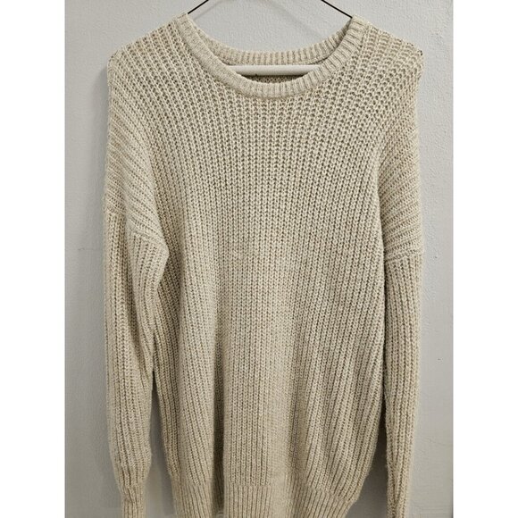 abercrombie & fitch ivory cream glitter shimmer sweater size xs/s - euc - Picture 4 of 12